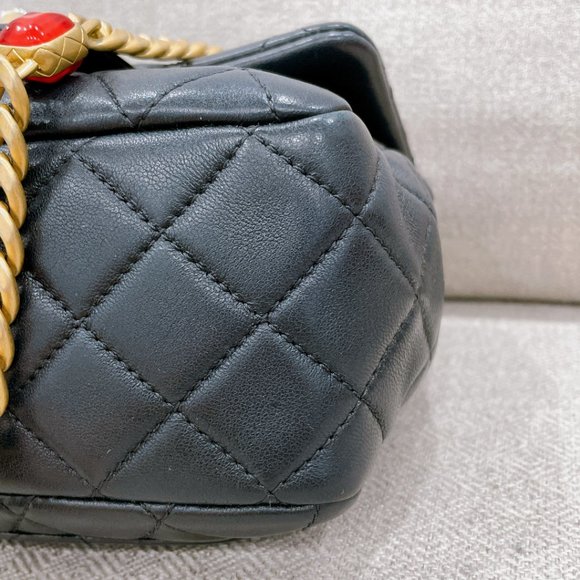 90% NEW CHANEL BLACK LAMB LEATHER SQUARE BAG - Picture 11 of 16